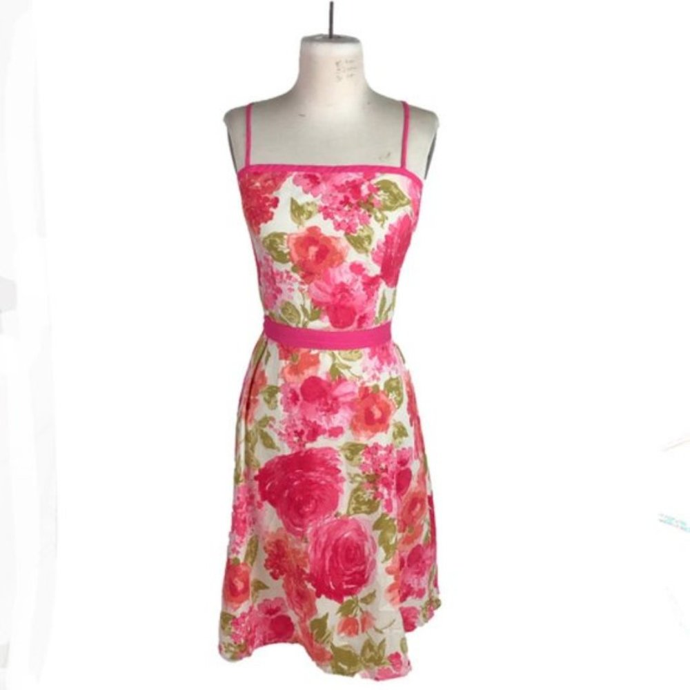 PEEP STUDIO S Small Dress Pink Floral Sleeveless